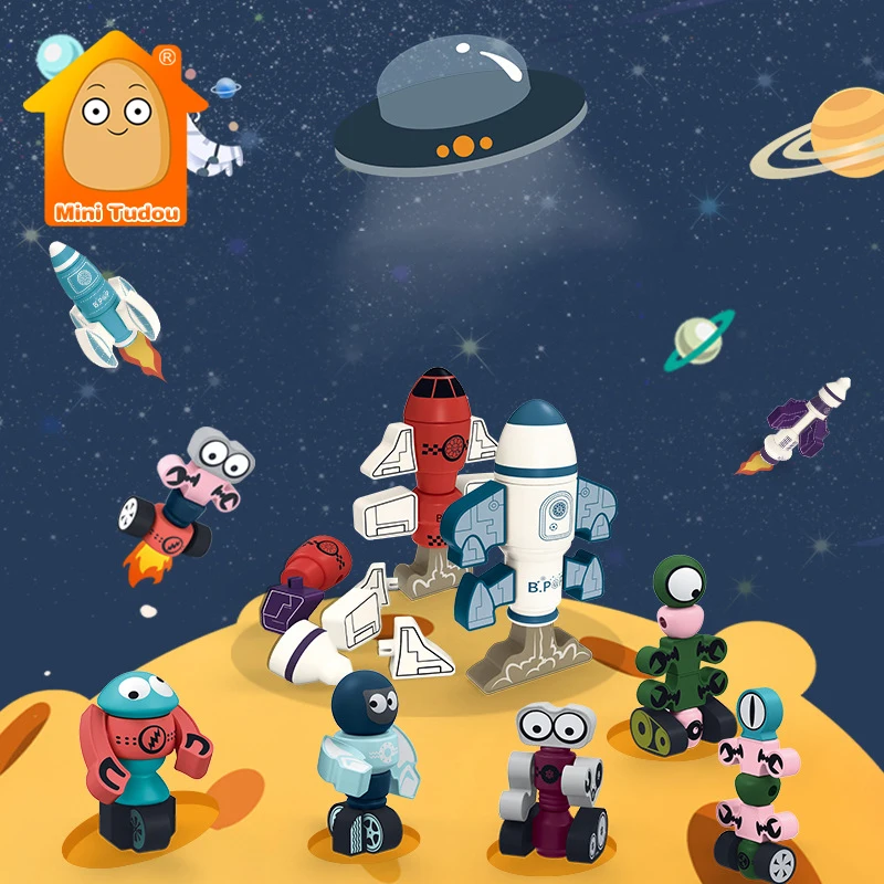 Детские магнитные строительные блоки Развивающие игрушки для детей 3D магнит