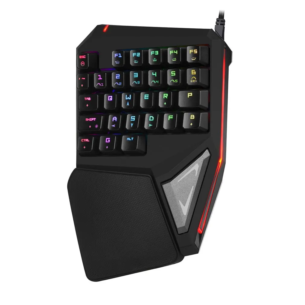 

Delux gaming mini keyboard T9 Pro/t9 plus mechanical wired Professional keyboard 7 Color Backlit Single Hand Ergonomic Keypad