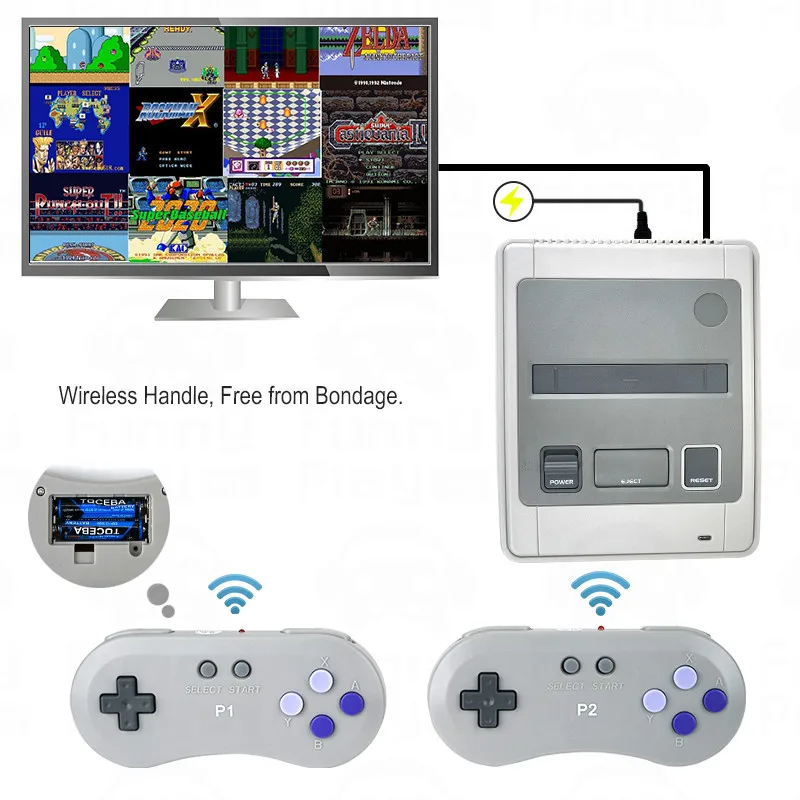 Wireless controller MINI Retro Classic handheld game player Family TV game console Childhood Built-in 518 Games