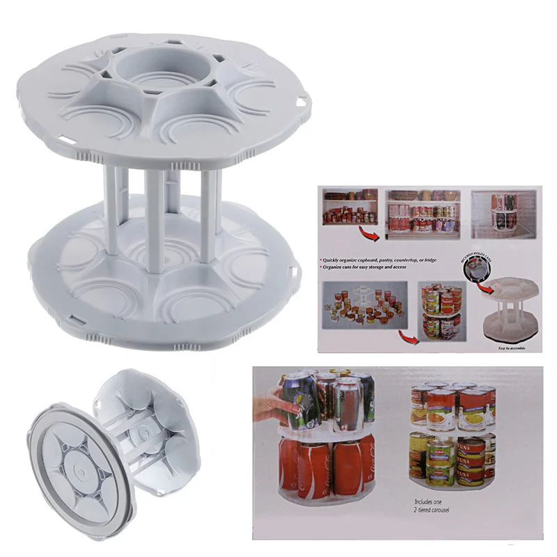 

Function Rotary Rack Plastic Rotating Rack Drink Holder Cola Shelf Racks Floor Stand SLC88