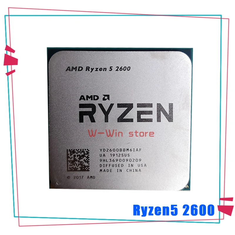 Amd processador ryzen 5 2600 r5 2600, 3.4 ghz, seis/doze núcleos, 65w ...
