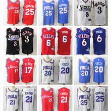 Филадельфия Бен Симмонс Joel Embiid Allen Iverson Markelle Fultz Julius Erving майки для мужчин