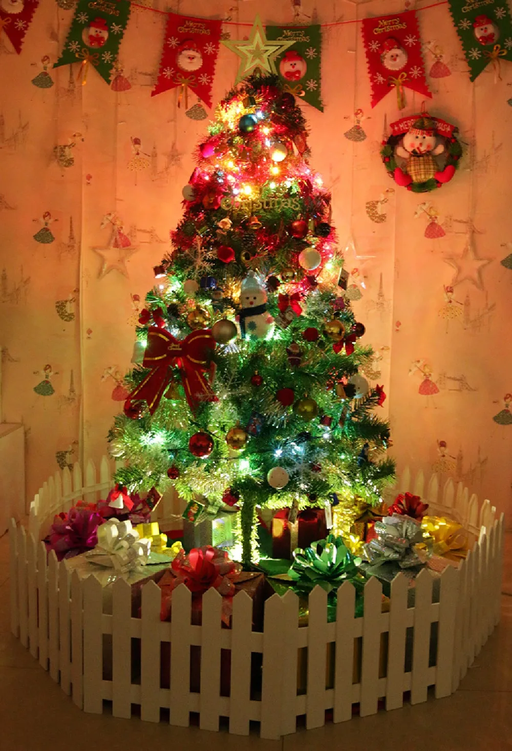 Luxury Encrypted Optical Fiber Christmas Tree LED Colorful Luminous Christmas Tree Package Merry Christmas Decoration
