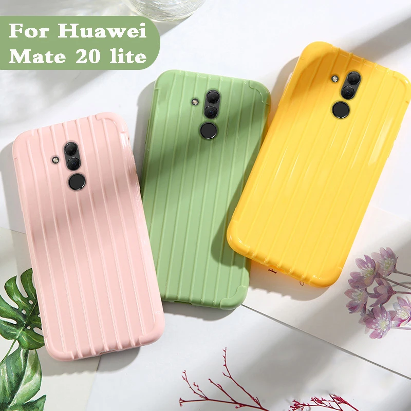 Роскошный багажный чехол для huawei mate 20 lite, Модный милый чехол, чехол для багажника из ТПУ, силиконовая задняя крышка для huawei mate 20 lite, чехол
