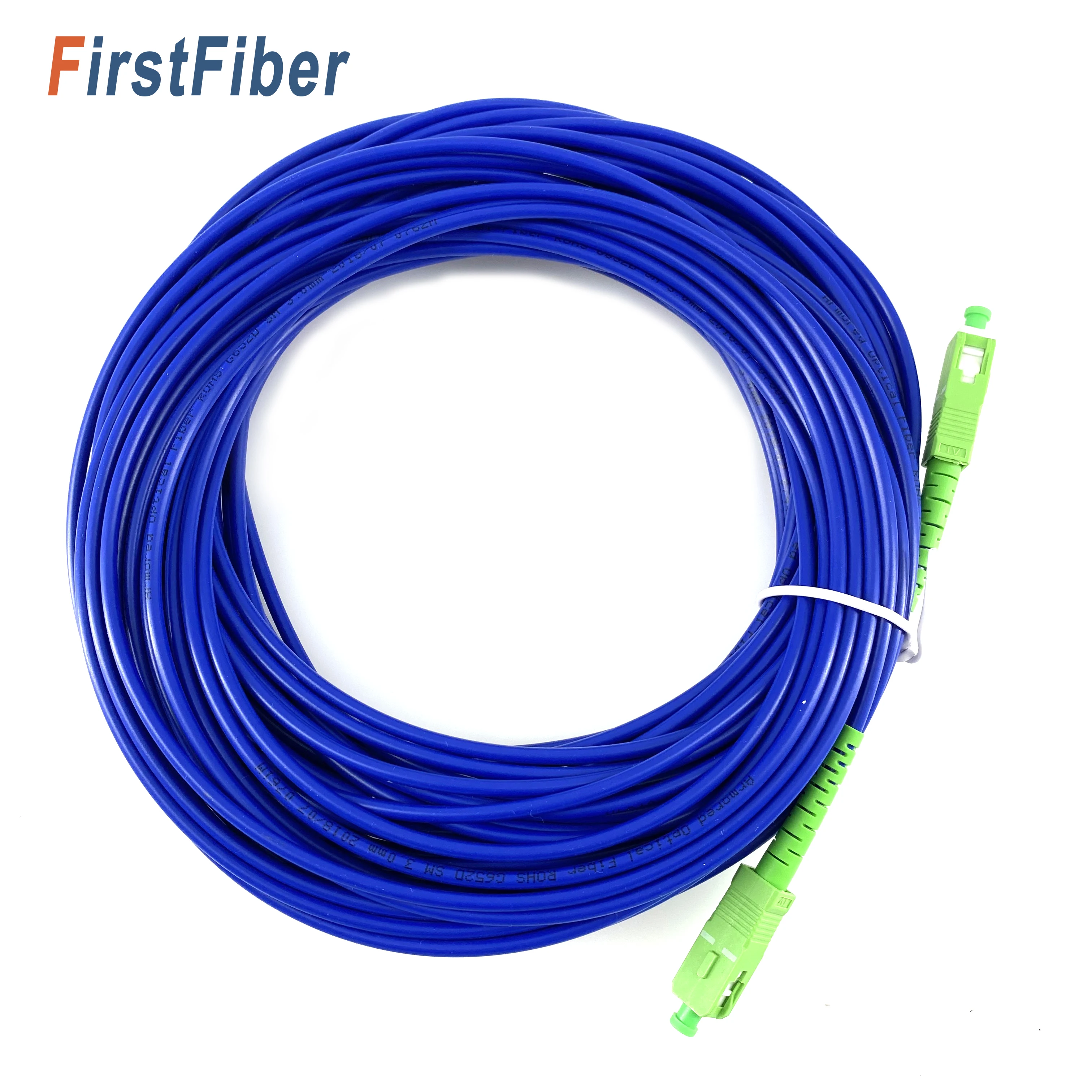 50m SC APC Armored Patch Cable SC UPC fiber Patch cord , LC blue