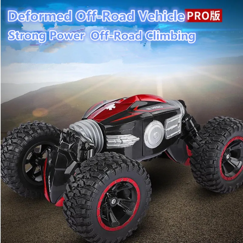 Новинка 2,4 г 4WD привод Bigfoot твист Альпинизм дистанционное управление RC автомобиль трюк двухсторонняя деформация автомобиль 45 градусов альпинизм