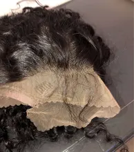 Peluca brasileña de ondas profundas prearrancada, peluca con malla frontal y pelo de bebé, 13x4, para mujeres negras