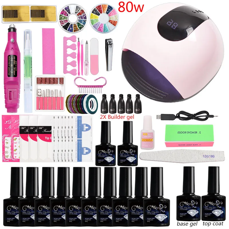 Набор гель лаков для ногтей набор наращивания полигель маникюрный женщин