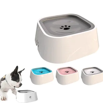 

1.5L Pet Water Feeder Dog Bowls Floating Not Wetting Mouth Cat Bowl No Spill Drinking Water Feeder Plastic Portable Dog Bowl