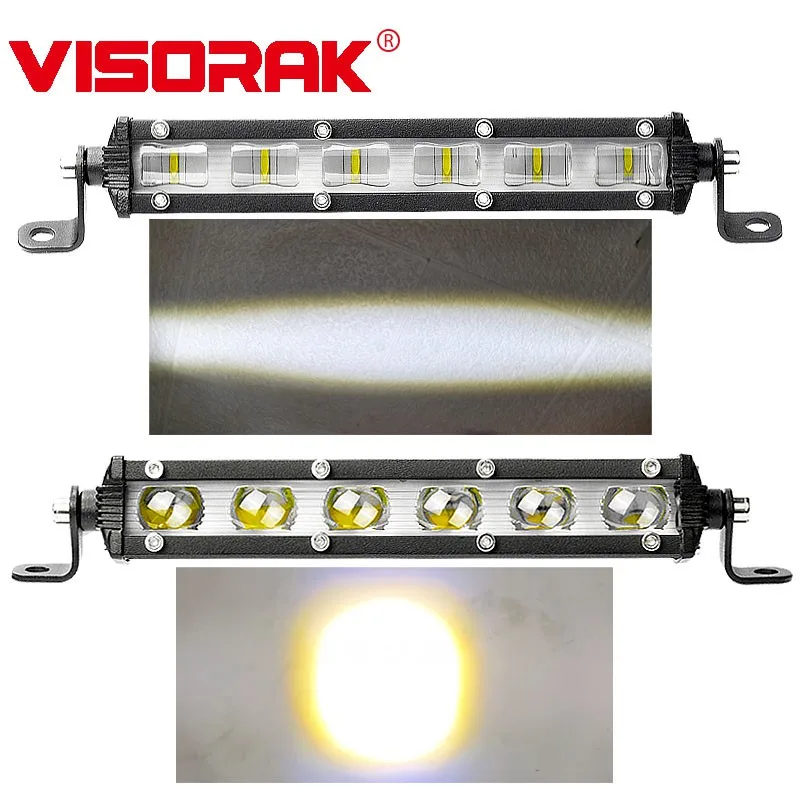 2X 8Inch 36W LED Work Light Bar Spot Lights Offroad SUV UTV 4WD Driving UTE JEEP