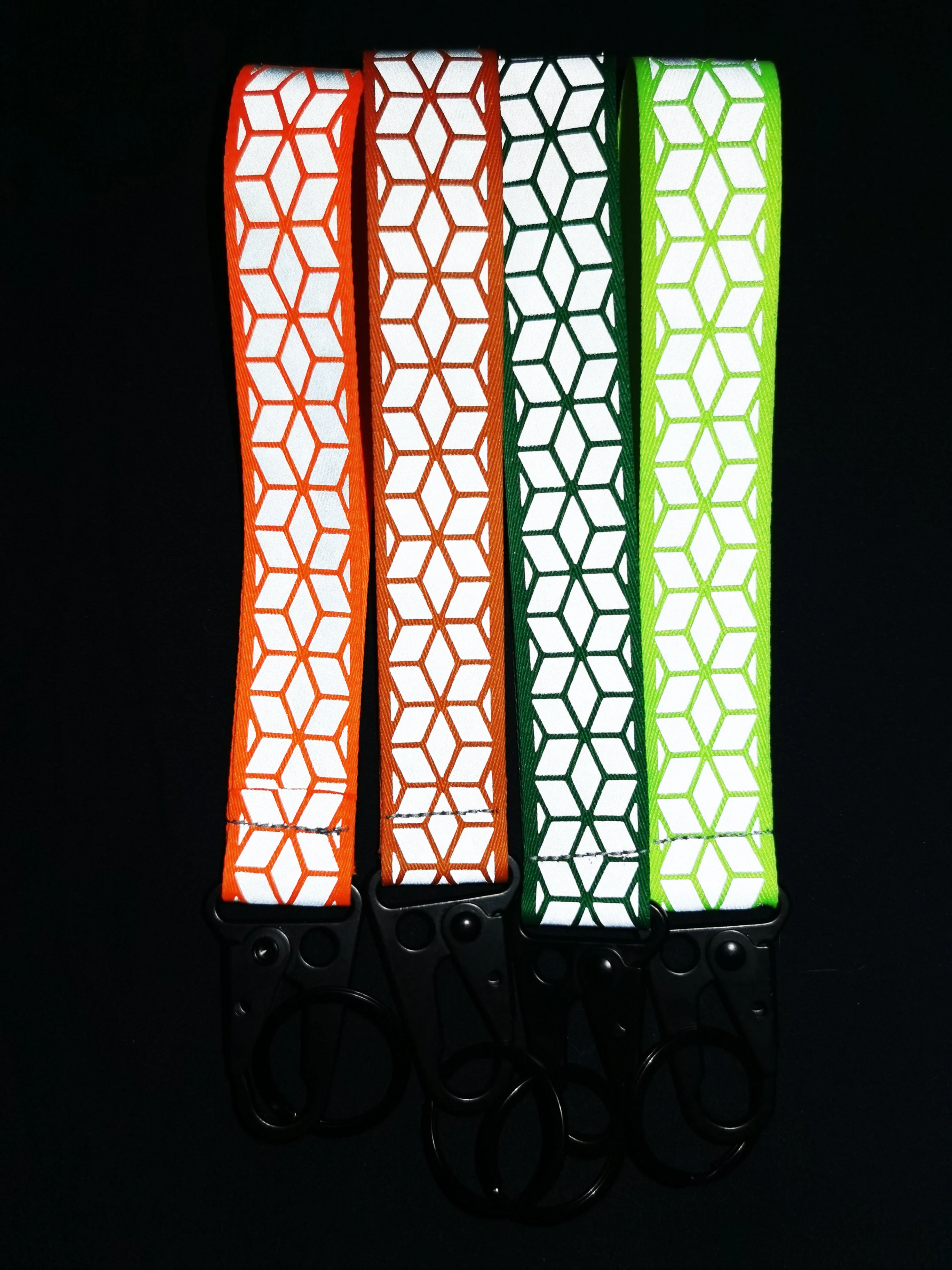 Car Reflective Keychains High Visibility Webbing Material For Bag Pendant Accessories 2.5cm