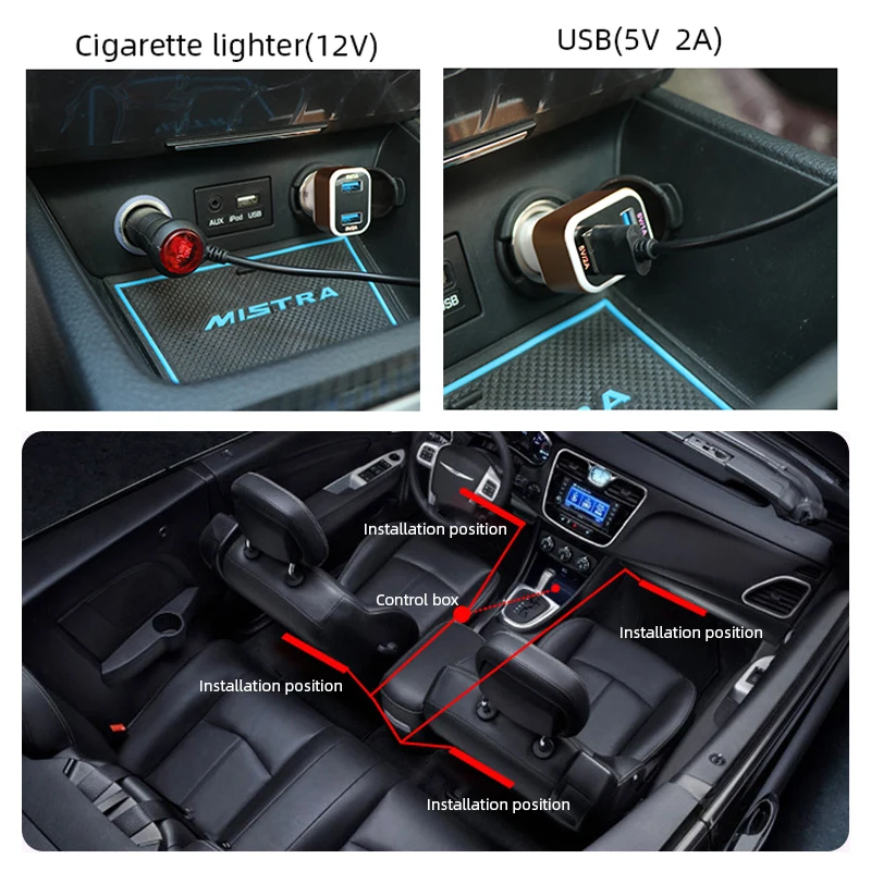 Lampada ambientale a LED per auto a pedale con telecomando senza