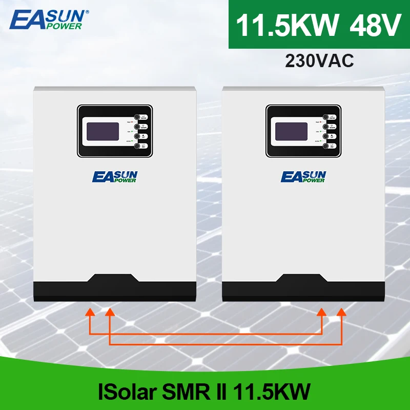 

Solar Inverter 11000W Bluetooth 500VDC 100A MPPT 48V Off Grid Pure Sine Wave Inverter Battery Charger Parallel 1 Phase&3 Phase