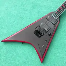 Пользовательские Черный Цвет электрогитары Твердые тело HH звукосниматели комплектующие черного цвета. Индивидуальные, paypal доступны! Y-16