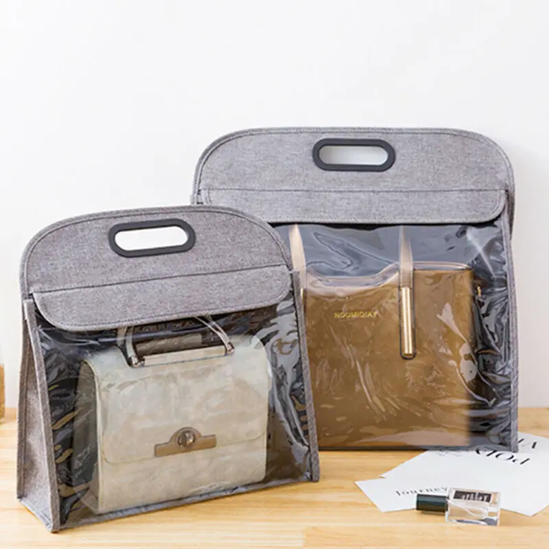 Brand New 2019 Dustproof Portable Handbag Storage Bags Anti-Dust Cover Clear Transparent Hanging Closet Organizer S L | Дом и сад