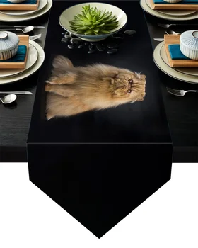 

Persian Cat Animal Cute Pet Table Runner Table Flag Home Party Decorative Tablecloth Table Runners for Wedding