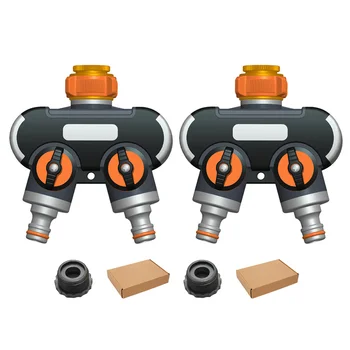 

1 Set of Faucet Diverters Garden Flowers Watering Faucet Connectors Irrigation Diverters for Outdoor (Bi-Pass, Plastic Conversio