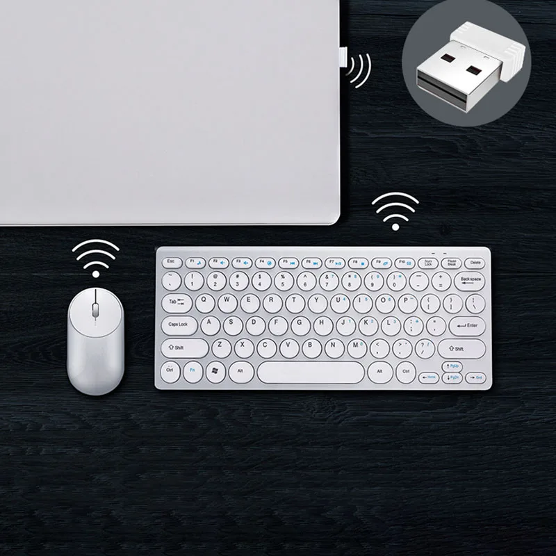 Комбо с usb-приемником для настольного компьютера, ПК, ноутбука и Smart tv, PC Gamer, новинка, английская буква 2,4G, беспроводная клавиатура, мышь