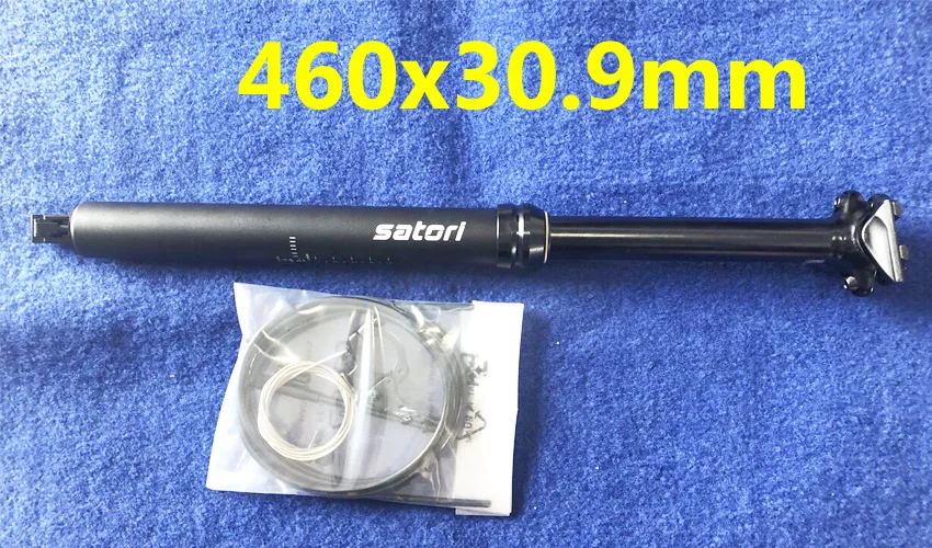 460x30.9mm SATORI проволока дистанционное управление велосипед подседельная, горный MTB Регулировка Велосипедное Сиденье пост подвеска Air 30,9/31,6x440 мм путешествия 150 мм - Цвет: 460x30.9mm