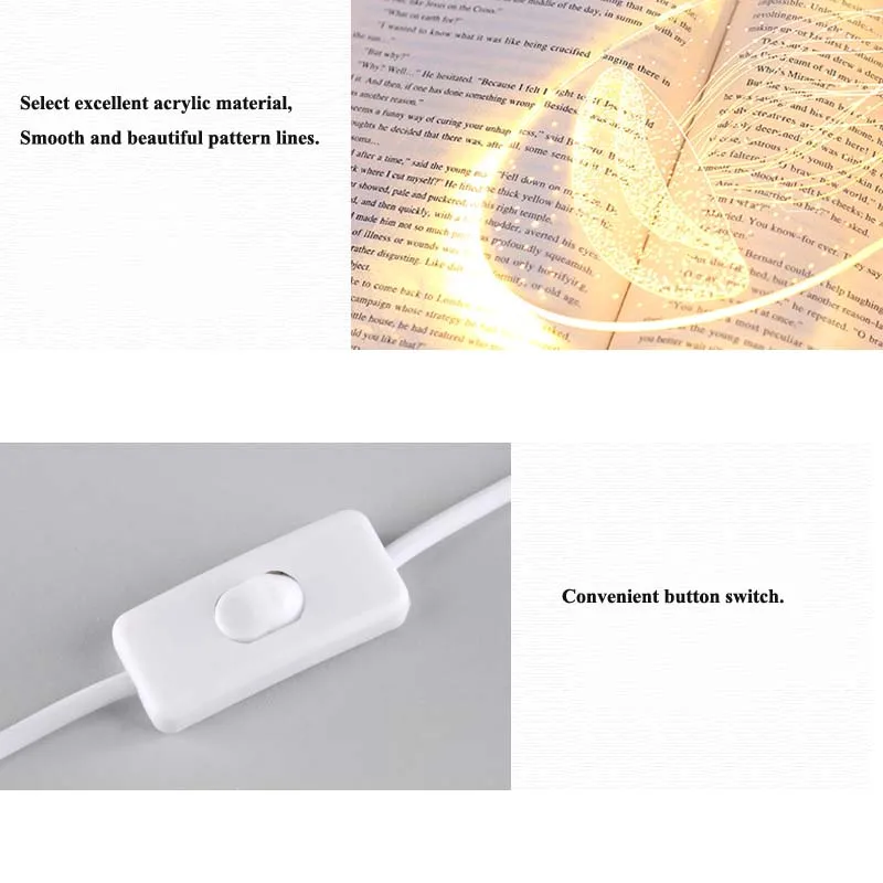 4 Вт акриловые мультфильм 3D USB светодиодный ночной Светильник