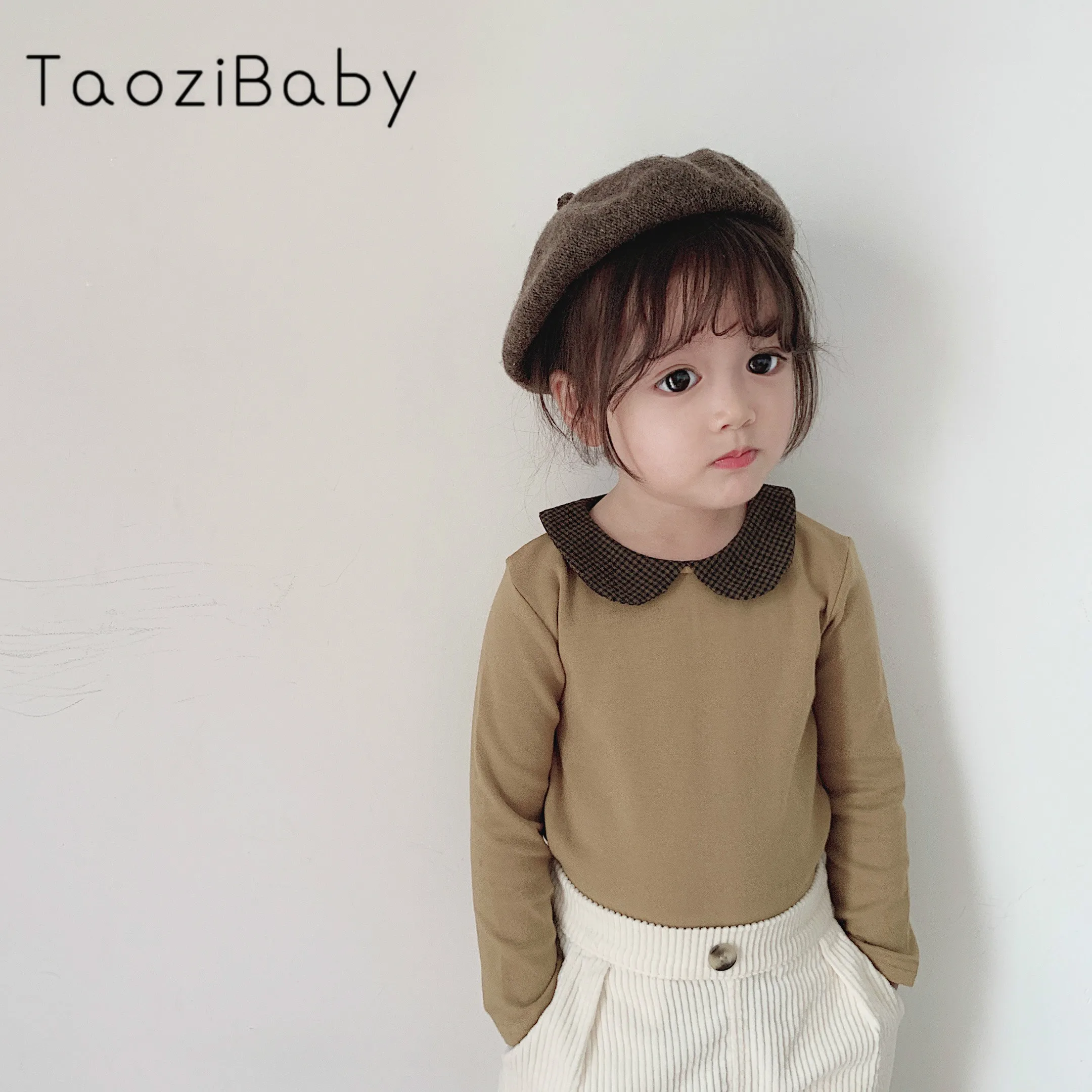 

Cotton Children's Long Sleeve T-shirt Girls'bottom Shirt Foreign Style Baby Spring And Autumn 2009 New baby girls clothing