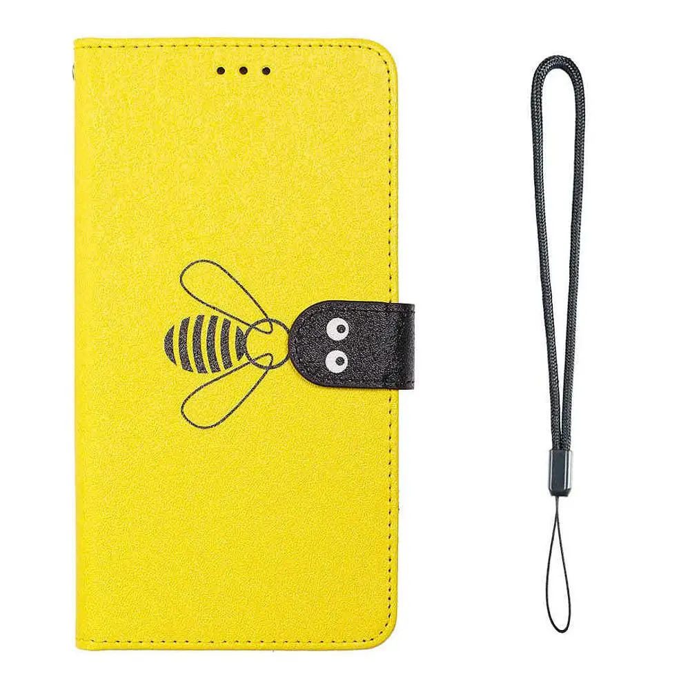 Yellow Кожаный флип-чехол для телефона Bee для iPhone XSMAX XR XS X 8 7 6 6S Plus 5 5S SE чехол-подставка для задней чехол для iPhone 7 Coque Capa - Цвет: Yellow