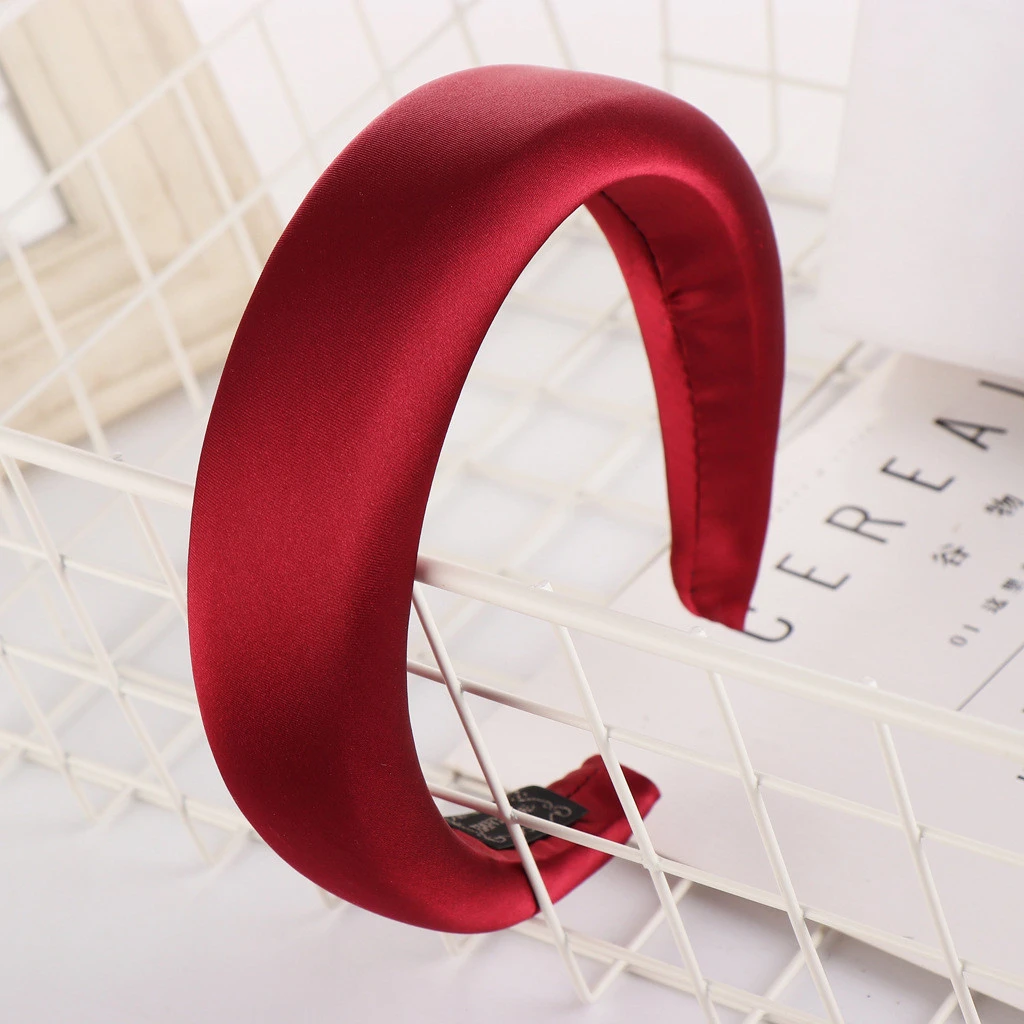 Hair Accessories Satin Headband For Women Solid Color Satin Boutique Hair Hoops Girls Non-slip Hairbands Headwear 903