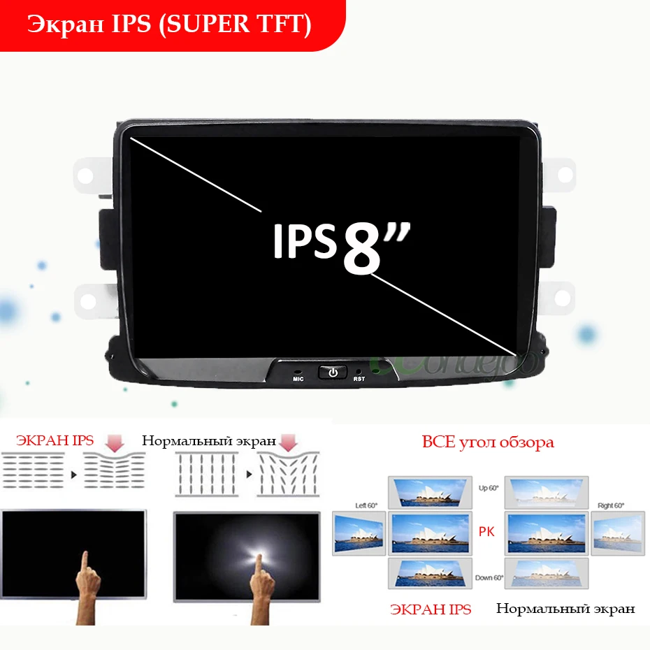 DSP ips 4G+ 64G 8 ядерный Android 9 Автомобильный мультимедийный dvd gps для Duster Dacia Logan Sandero Captur Lada Xray 2 Logan 2 Автомагнитола OBD2