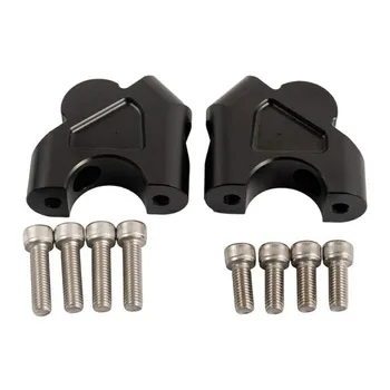 

Motorcycle 2PCS Handlebar Riser Clamp Back Move Mount Adjustable Motorbike Handle Bar Trail Silver Bike Adapter Taper Riser