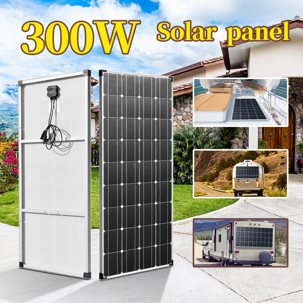 

300w solar panel kit 150w 100w 50w fleixble solar charger 12v battery charger 5v usb for car caravan RV boat 1000w system