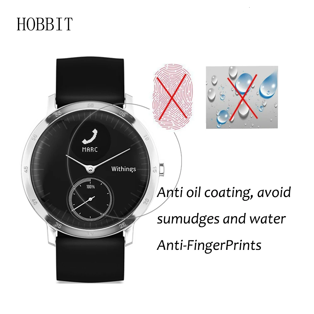 3 пакет анти-шок 7H нано для защиты экрана для Nokia Withings активирует сталь HR 36 мм 40 мм щит Взрывозащищенная смарт-пленка для часов
