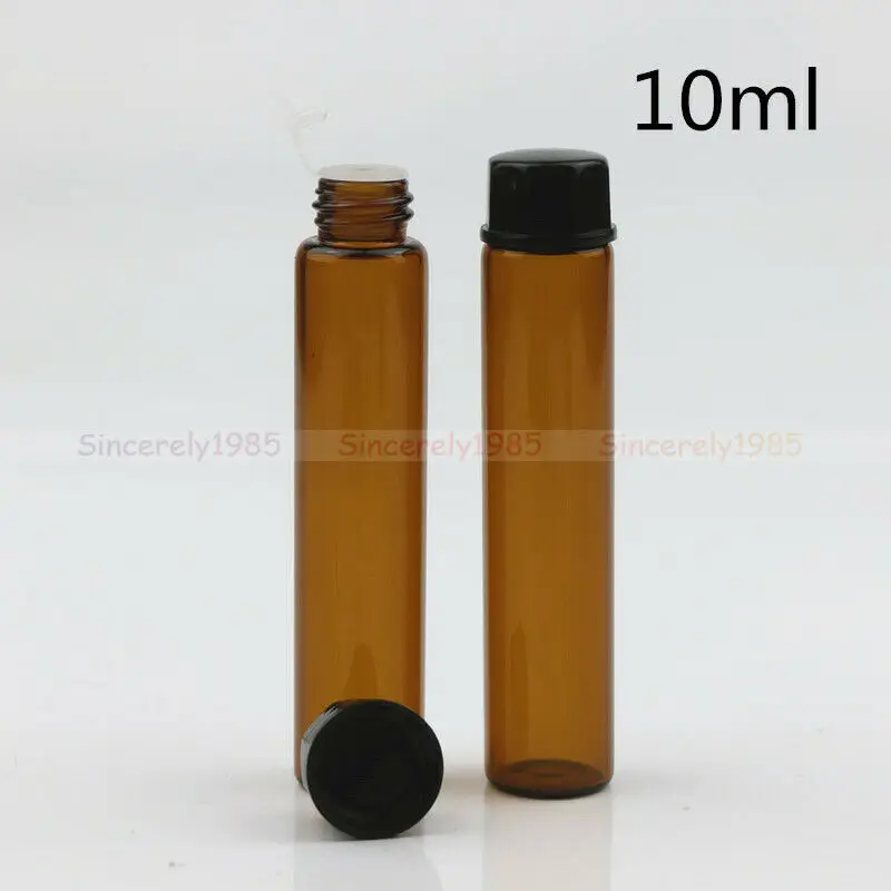 50 Bottigliette Vuote Per Oli Essenziali In Vetro Ambrato Con Contagocce