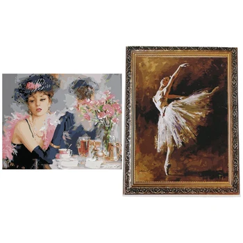 

DIY Oil Painting Paint By Number Kit & Sewing New Ballet Girl & DIY Oil Painting Paint By Numbers Kits Bride 16 x 20Inch