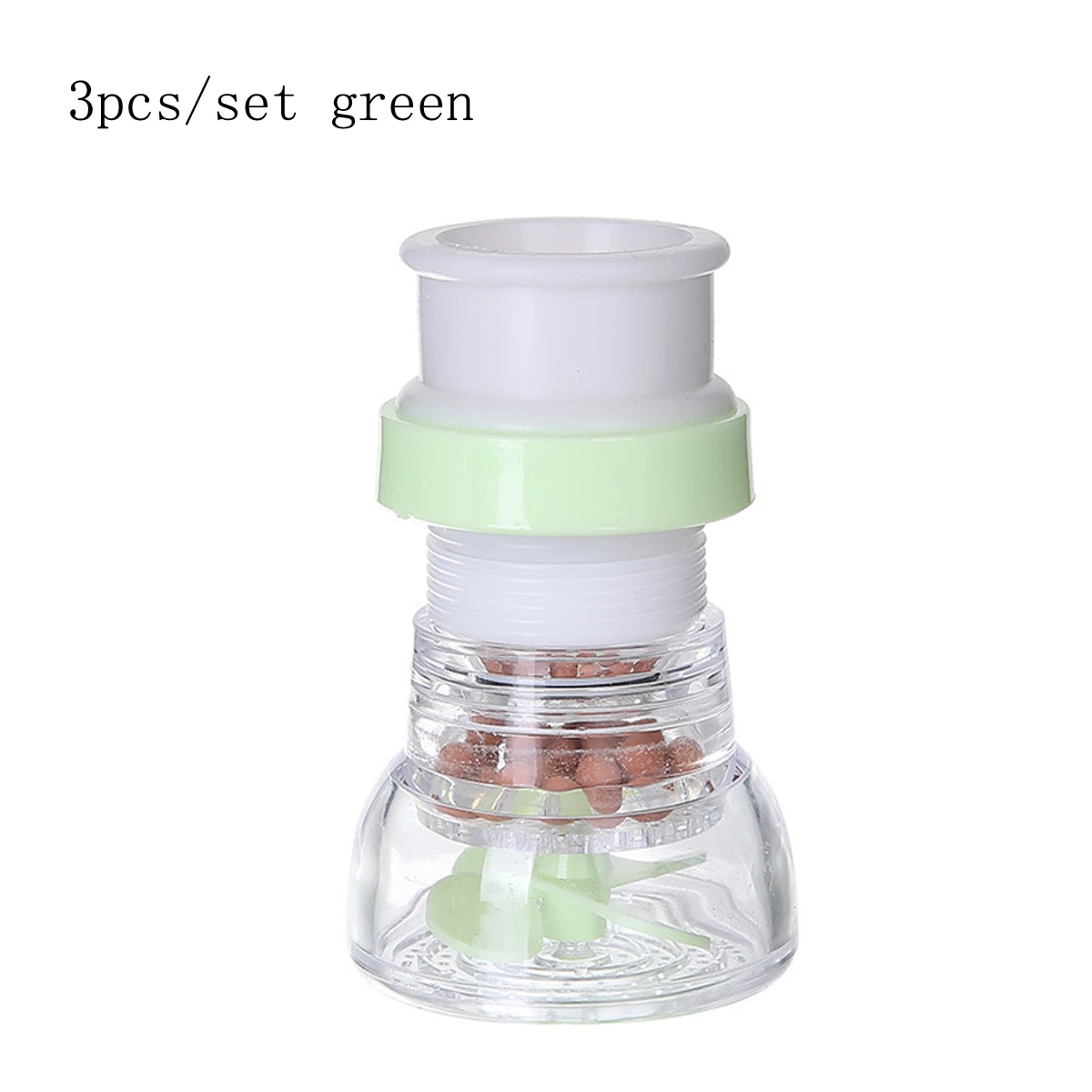 Tea Green Горячая Кухня кран брызг душ на 360 градусов вращающийся фильтр для воды 3 шт. Регулировка водопроводного крана экономии воды насадка для душа кран аксессуары - Цвет: Tea Green