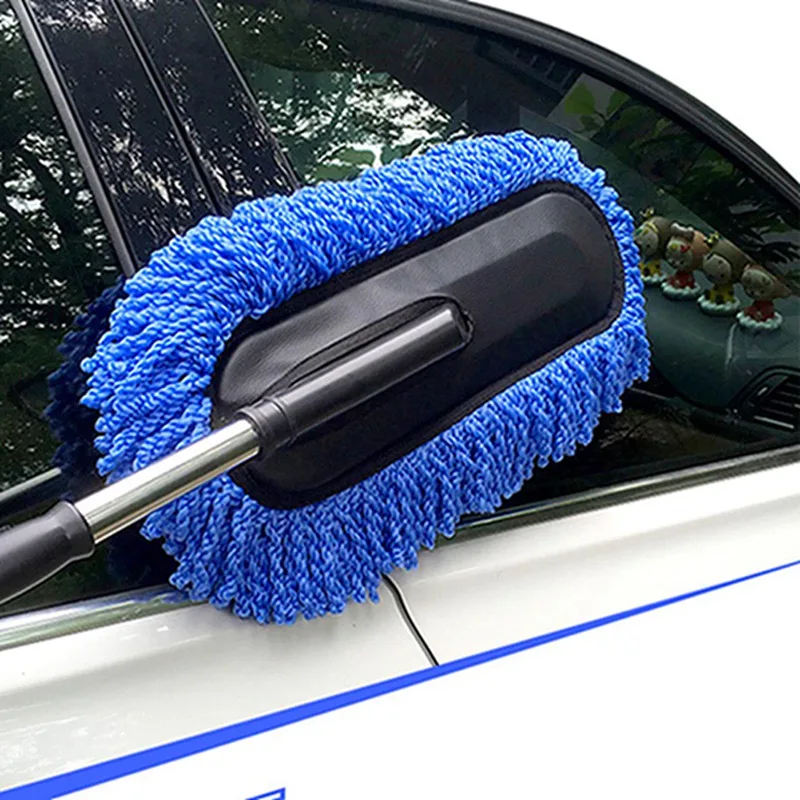 Microfiber Wax Retractable Car Window Glass Home Furniture Window Door Office Computer Keyboard Desk Dusting Cleaning Brush