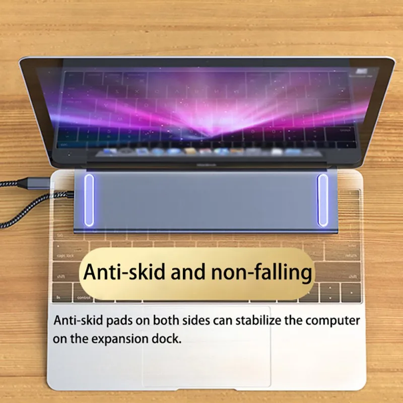 Тип-C 12 в 1 Многофункциональный USB 3,0 Порты и разъёмы док-станция для Тип с разъемами типа c и HDMI HD HUB адаптер Тип-C