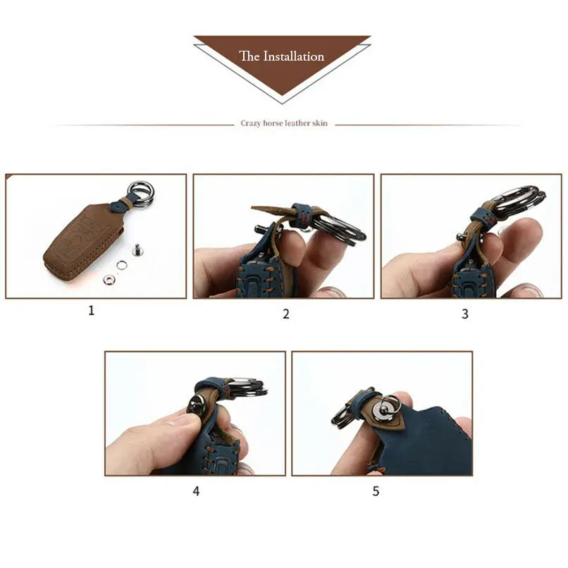 3 pulsante Retro di Vibrazione del Cuoio Della Copertura Della Cassa Chiave Del Supporto Borsette Per KIA Rondo Sportage Anima Rio Per Hyundai I30 IX35 avante Verna - H98e8b49264cc4a24b345fc2092f0fabdQ