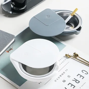 

Creative Paste Rotating ABS Stainless Steel Ashtray Simple Hidden Table Bottom Ashtray Office Living Room Home