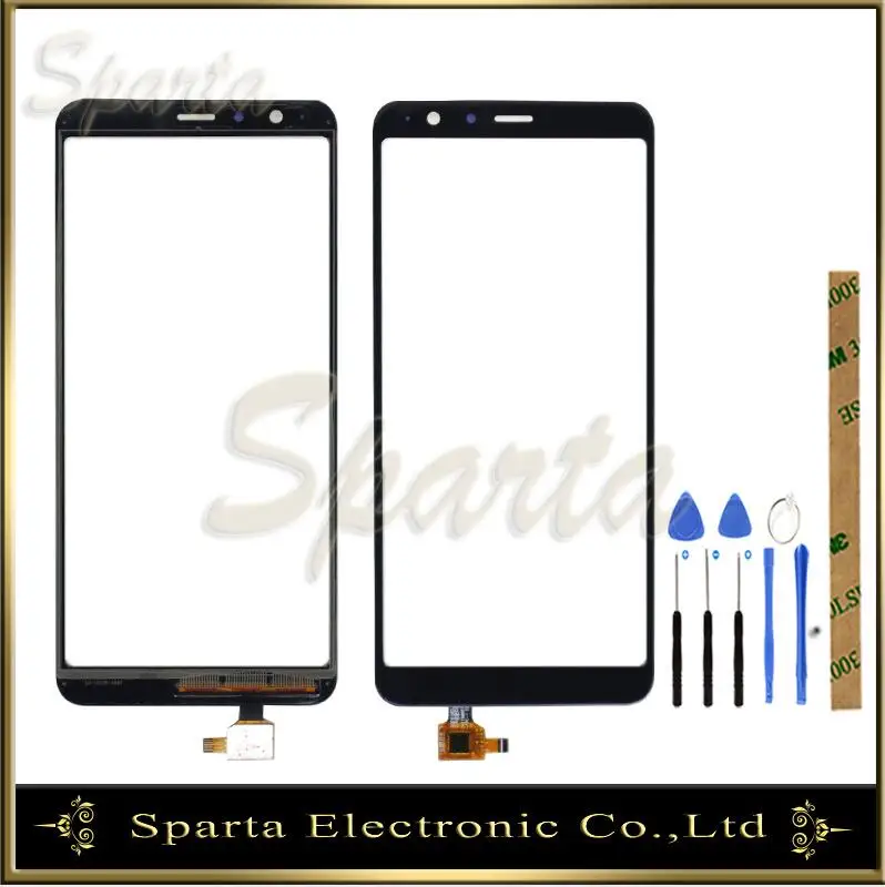 Высокое качество сенсорный экран для Asus Zenfone Max Plus M1 ZB570TL X018D X018DC сенсорный экран дигитайзер передняя стеклянная панель объектива - Цвет: black with tools