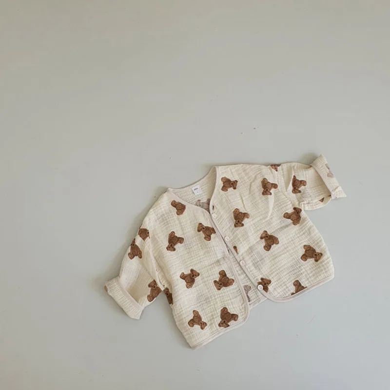 Newborn Baby Boy Girl Cotton Linen Cardigan Infant Toddler Coat Child Breathable Jacket Summer Spring Autumn Baby Clothes 0-3Y