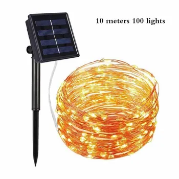 

100/200 LED Solar Light String Waterproof Outdoor Garden Solar Lights Christmas Party Festival Holiday Decoration Lights