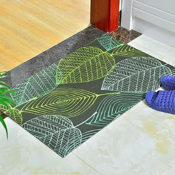 

Leaves PVC Scrape Door Mats Outdoor Indoor Dirt Trapper Mat Floral Doormat Slip Rugs Mats Entrance Anti For Doorway Entry Floor