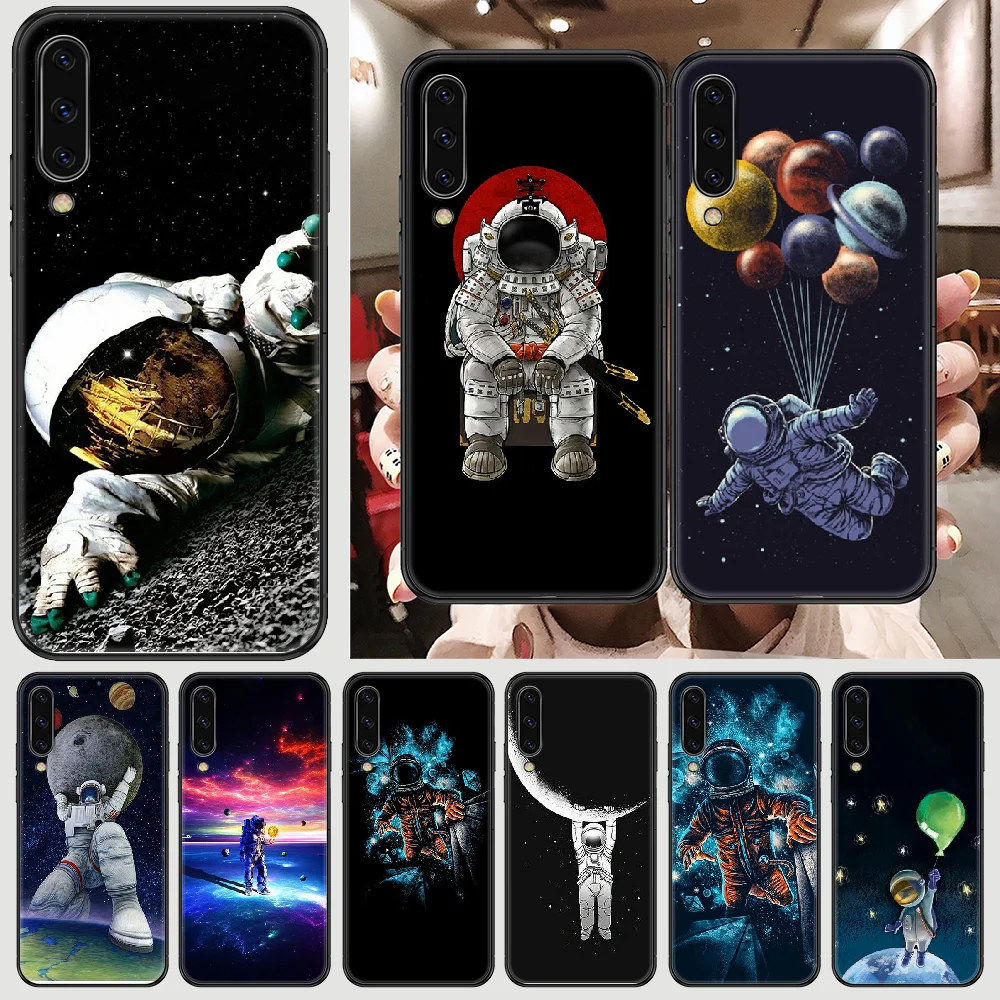 Чехол для телефона с астронавтом космосом Луной Samsung Galaxy A 3 5 7 8 10 20 21 30 40 50 51 70 71 E S 2016