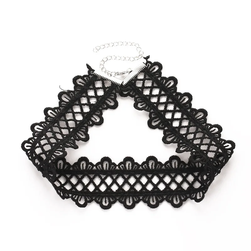 2019 женский черный кружевной чокер ожерелье женские богемные короткие Колье