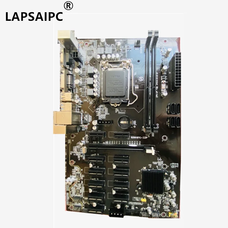 Lapsaipc-B250-BTC-12P-B250-BTC-12P-12PCIE-12GPU-LGA-1151-DDR4-ATX-BTC ...