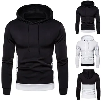 

Men Splicing Button Pullover Long Sleeve Hooded Sweatshirt Tops Blouse Fashion Girl Boy Woman The Man Autumn Vogue Disc