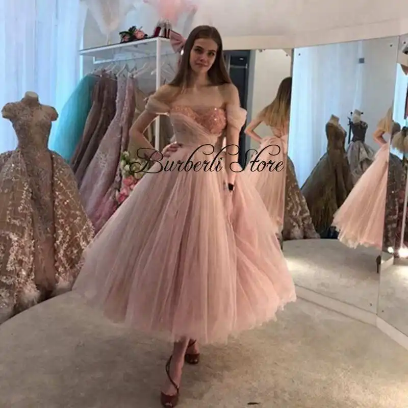 

Пыльное розовое Тюлевое платье для принцесс Dreamlike, роскошные бусины, пушистые сетчатые вечерние платья для девочек на выпускной