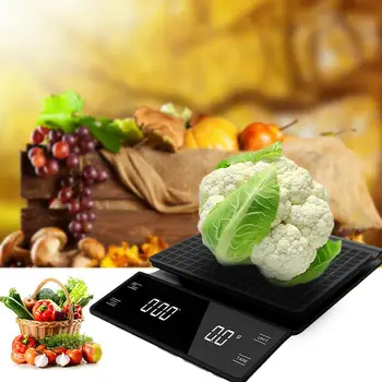 価格 0.1グラム/3キロのハンドドリップキッチン重量電子スケール食品ダイエット郵便バランス料理測定ツールledディスプレイグラムスケール