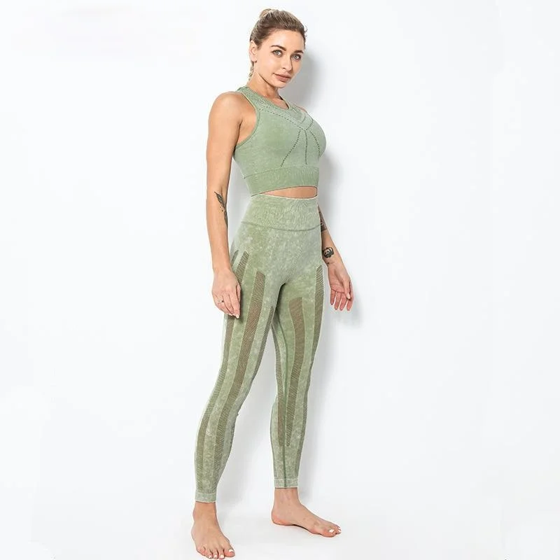 

Two Piece Set Women Fitness Gym Clothing Workout Clothing Running Sports Wear Bra And Leggings Yoga Set Ropa Deportiva Mujer