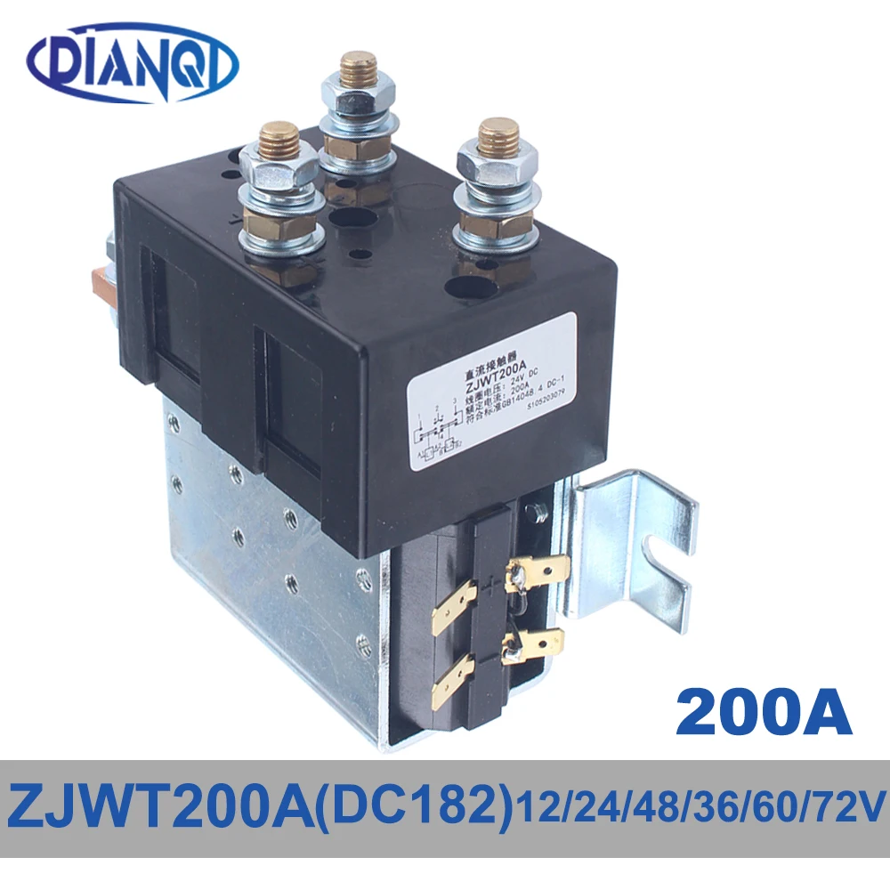 

ZJWT200A DC182 CZWT200A 2NO2NC 2spdt 12V24V 36V48V 60V72V DC прямой обратный контактор для вилочного погрузчика wehicle автомобильный мотор лебедки
